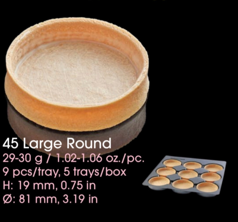 LRN Hand Made Tart Shell - Vanilla, Large Round 3.19 in