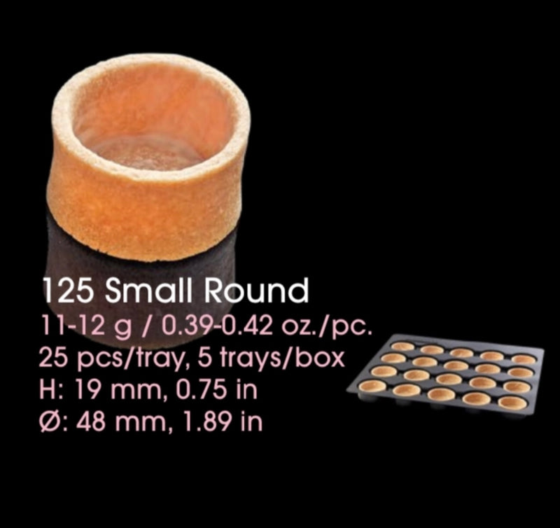 LRN Hand Made Tart Shell - Vanilla, Small Round 1.89 in
